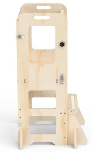 Woodure Toddler Kitchen Step Stools - full side profile