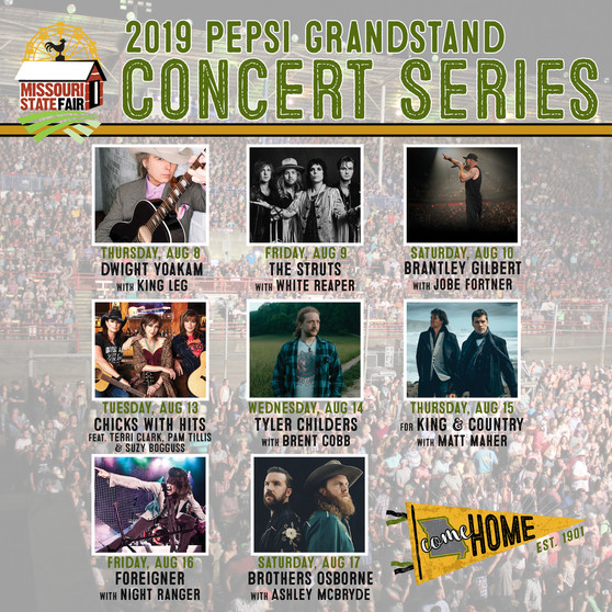 2019 Missouri State Fair Pepsi Grandstand Concert Series