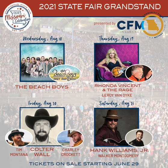 CONCERT ANNOUNCEMENT Final Four Nights of Missouri State Fair Concerts