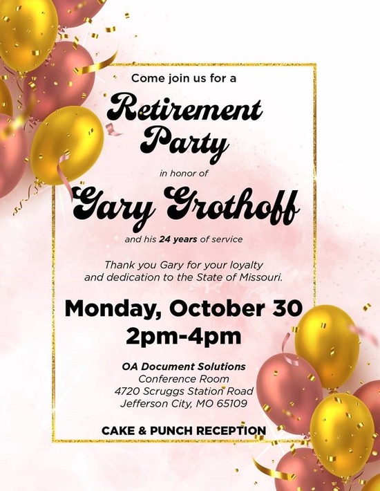 retirement Party Flyer