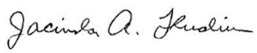 Jacinda Thudium Signature