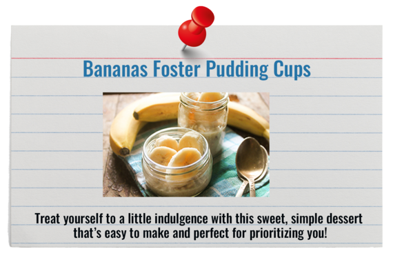 Recipe Card for Bananas Foster Pudding Cups