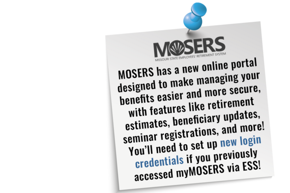 MOSERS Updated Login Credentials Post-It