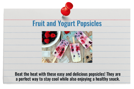 Recipe Card for Fruit and Yogurt Popsicles