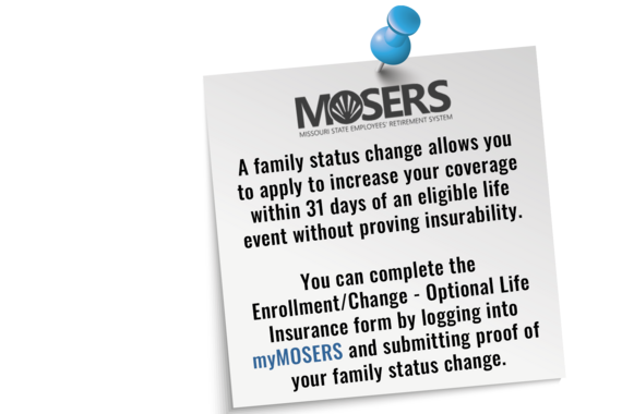 MOSERS Family Status Change Post-It