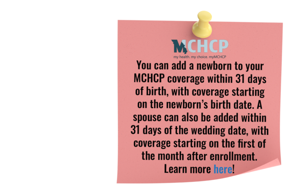 MCHCP Enrollment Post-It