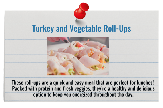 Recipe Card for Turkey and Vegetable Roll-Ups