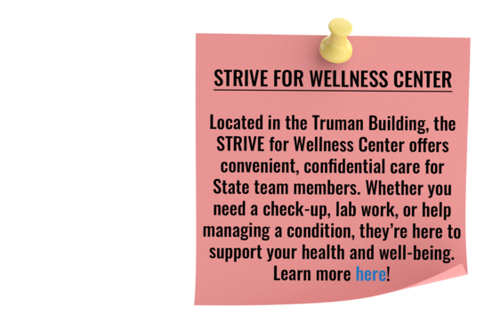 Strive for Wellness Center Post-It