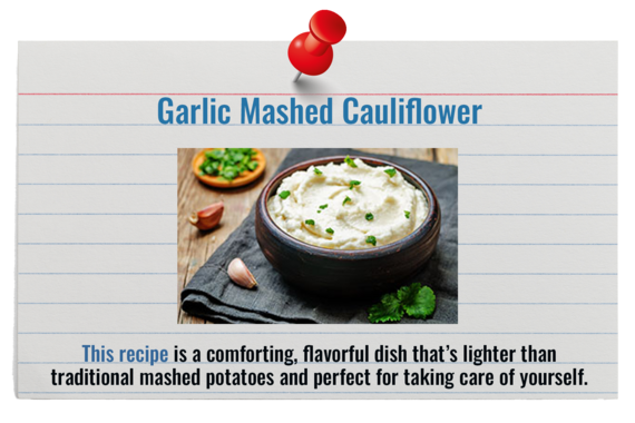 Recipe Card for Garlic Mashed Cauliflower