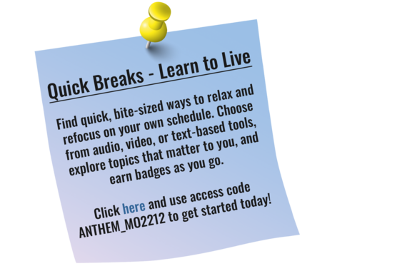 Quick Breaks - Learn to Live Post It