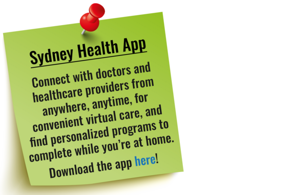 Sydney Health App Post-It