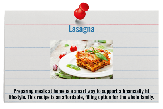 Recipe Card for Lasagna