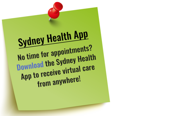 Sydney Health App Post-It