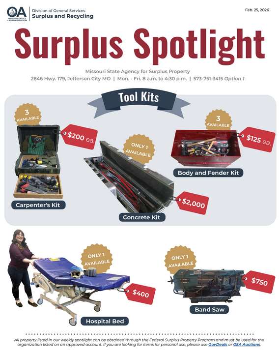 Surplus Spotlight: 2-25-26