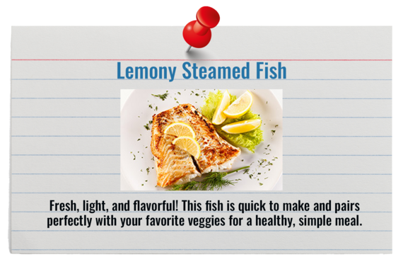 Recipe Card for Lemony Steamed Fish
