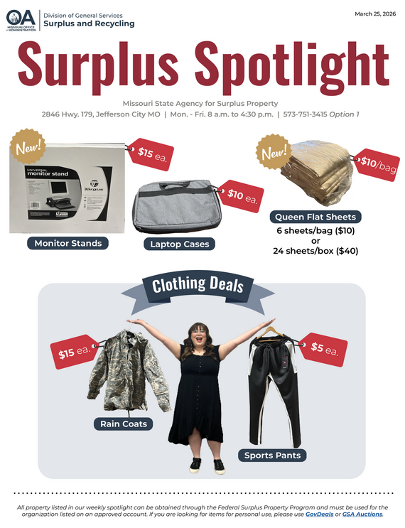 Surplus Spotlight: March 25, 2026