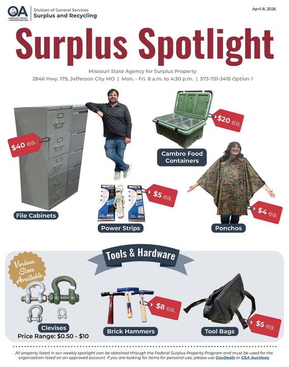 Surplus Spotlight: April 8, 2026