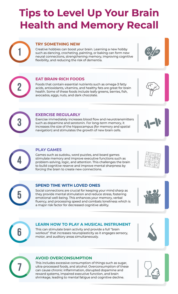 Tips to Level Up Your Brain Health and Memory Recall