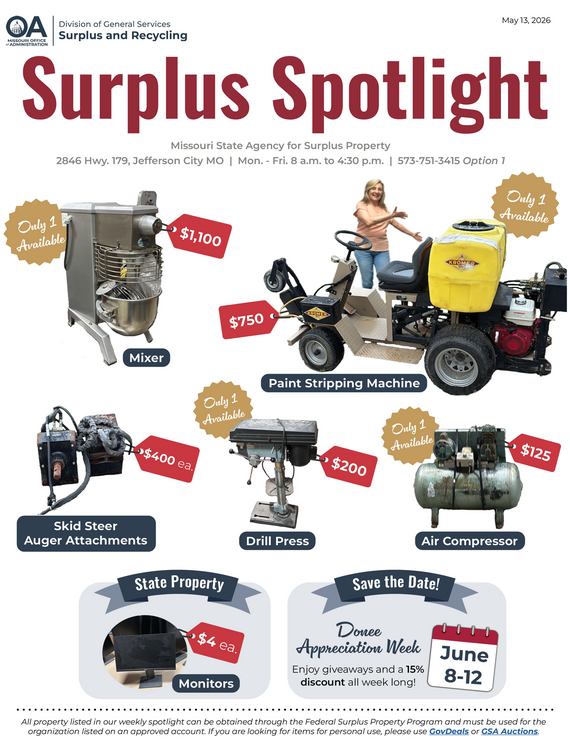 May 13, 2026 Surplus Spotlight