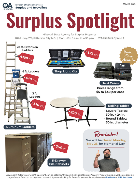 May 20, 2026 Surplus Spotlight