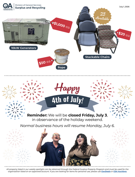 Surplus Spotlight: July 1, 2026 page 2