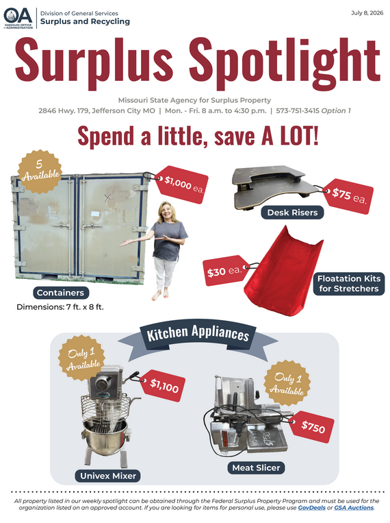 Surplus Spotlight: July 8, 2026