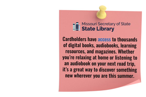 Missouri State Library Card Post-It