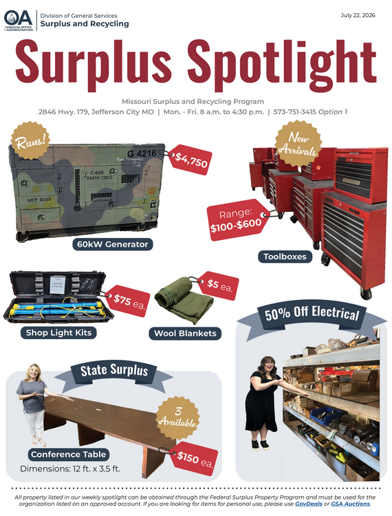 Surplus Spotlight: July 22, 2026