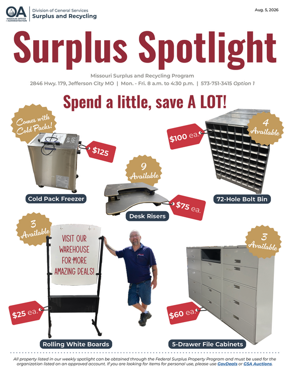 Surplus Spotlight Aug. 5, 2026