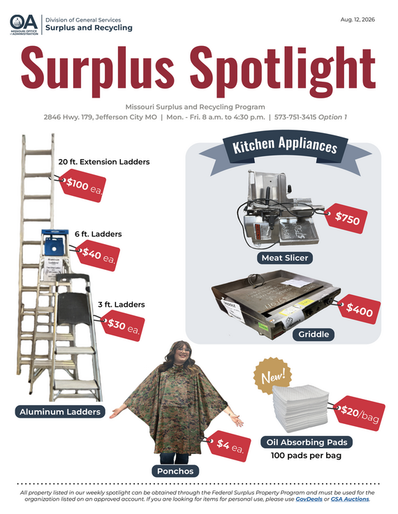 Surplus Spotlight: Aug. 12, 2026