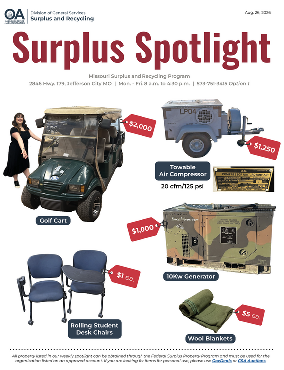 Surplus Spotlight: Aug. 26, 2026
