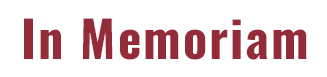 Header: In Memoriam