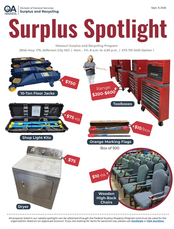 Surplus Spotlight: Sept. 9, 2026