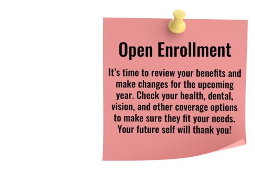 Open Enrollment Post-It