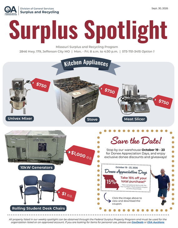 Surplus Spotlight: Sept. 30, 2026
