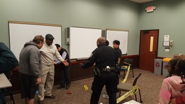Image of Police and Community Engagement Series participants doing group role playing scenarios