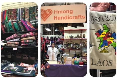 Photo collage of Hmong Handicrafts