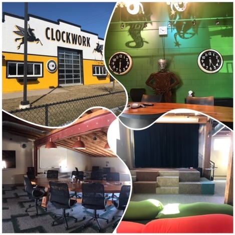 Photo collage of the digital agency, Clockwork
