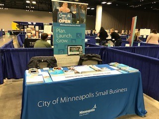 Small Business Team's table at the Community Connections Conference
