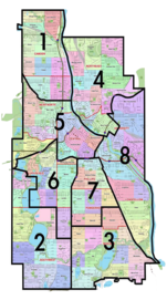 NCEC districts map