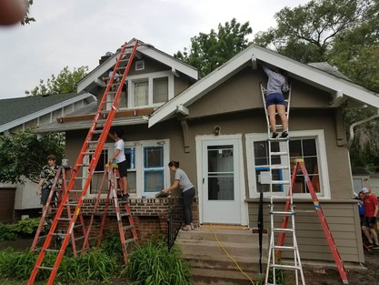 House being painted, photo courtesy of Twin Cities Habitat for Humanity