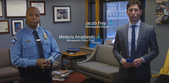 Preview image Mayor Frey and Chief Arradondo election security video