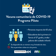 Vacuna comunitaria de COVID-19 programa piloto - Spanish vaccine pilot program image