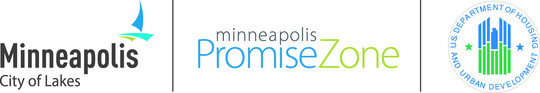 City of Minneaplis logo, Promise Zone logo, HUD logo