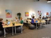 people gathering in a co working space