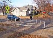 Traffic calming bump out