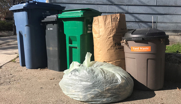 Yard waste collection containers