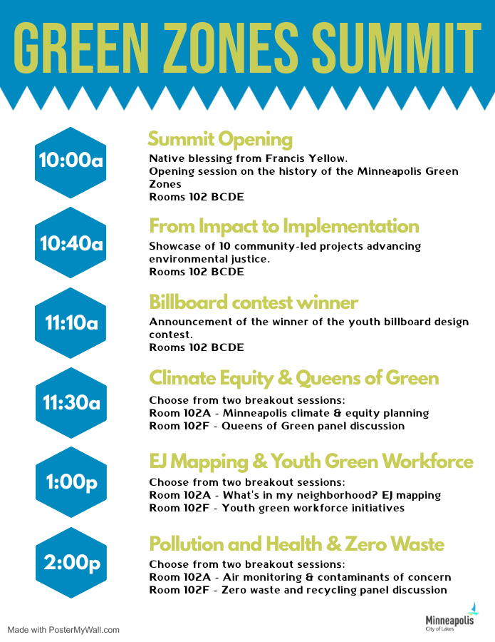 Green Zones Summit agenda