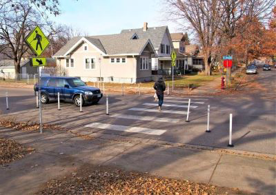 traffic calming bump out photo
