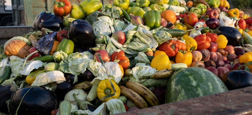 a pile of "Wasted" produce